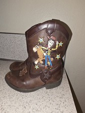 Disney Pixar Toy Story Woody Western Cowboy Boots Zip Up Toddler Kids Size 8
