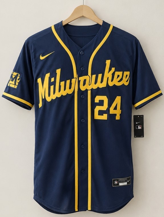 William Contreras #24  Milwaukee Brewers Baseball Jersey Men's  S-2XL