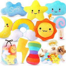 Whimsical Squeaky Dog Toys for Small Dogs  Puppies   Plush Toys Pack with St...