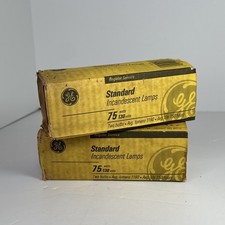 Vtg GE Regular Service Standard Light Bulbs 75 Watts 4 Bulbs Avg Life 750 Hours