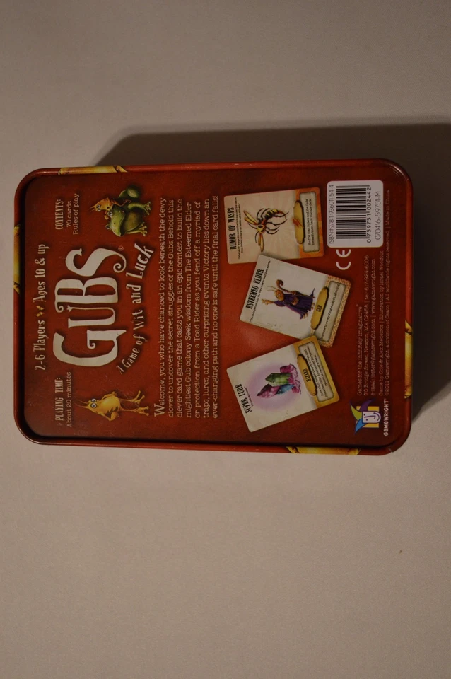Gamewright Cardgame Gubs in Tin Box Card Game 2011 - Image 2 of 3