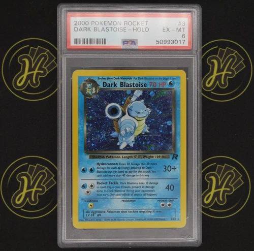 Dark Blastoise 3/82 Team Rocket 2000 Unlimited Holo Pokémon TCG Card EX-MT PSA 6