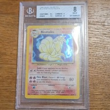 Pokémon 1999 Base Set Unlimited Ninetales Holo Rare #12 Beckett Graded