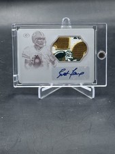 2013 National Treasures Brett Favre Lambeau Field 50th Year Logo Patch Auto 1/1