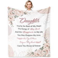 Daughter Gifts from Mom Dad, Daughter Gifts Blanket 60"x50", Daughters Birthd...