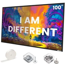 ALR Projector Screen for Standard Throw- Wall Mounted - TGL-100-A GRAY-100 inch