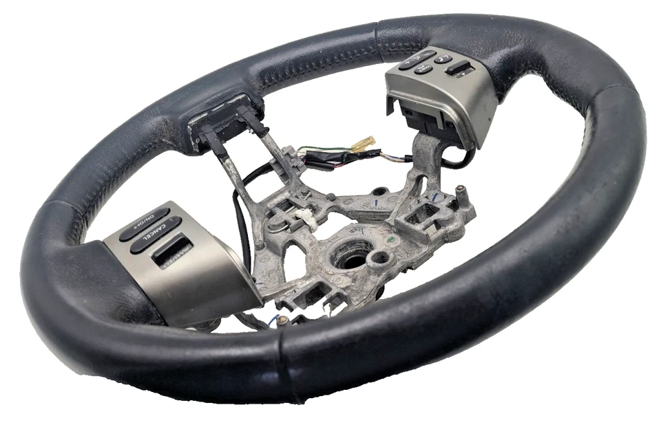 2007-2012 NISSAN Versa BLACK LEATHER STEERING WHEEL CRUISE MEDIA CONTROLS ** - Image 4 of 4