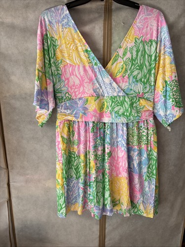 NWT Lilly Pulitzer Parigi Romper Multi Bright Delight Patch XL - Picture 9 of 9