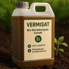 VERMISAT 3L – Bio-Wurmkompost-Extrakt | Flüssigdünger | Bodenaktivator