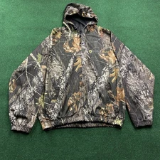 Vintage Scent Blocker Mossy Oak Camo Jacket Mens XL Brown Camouflage Hunting