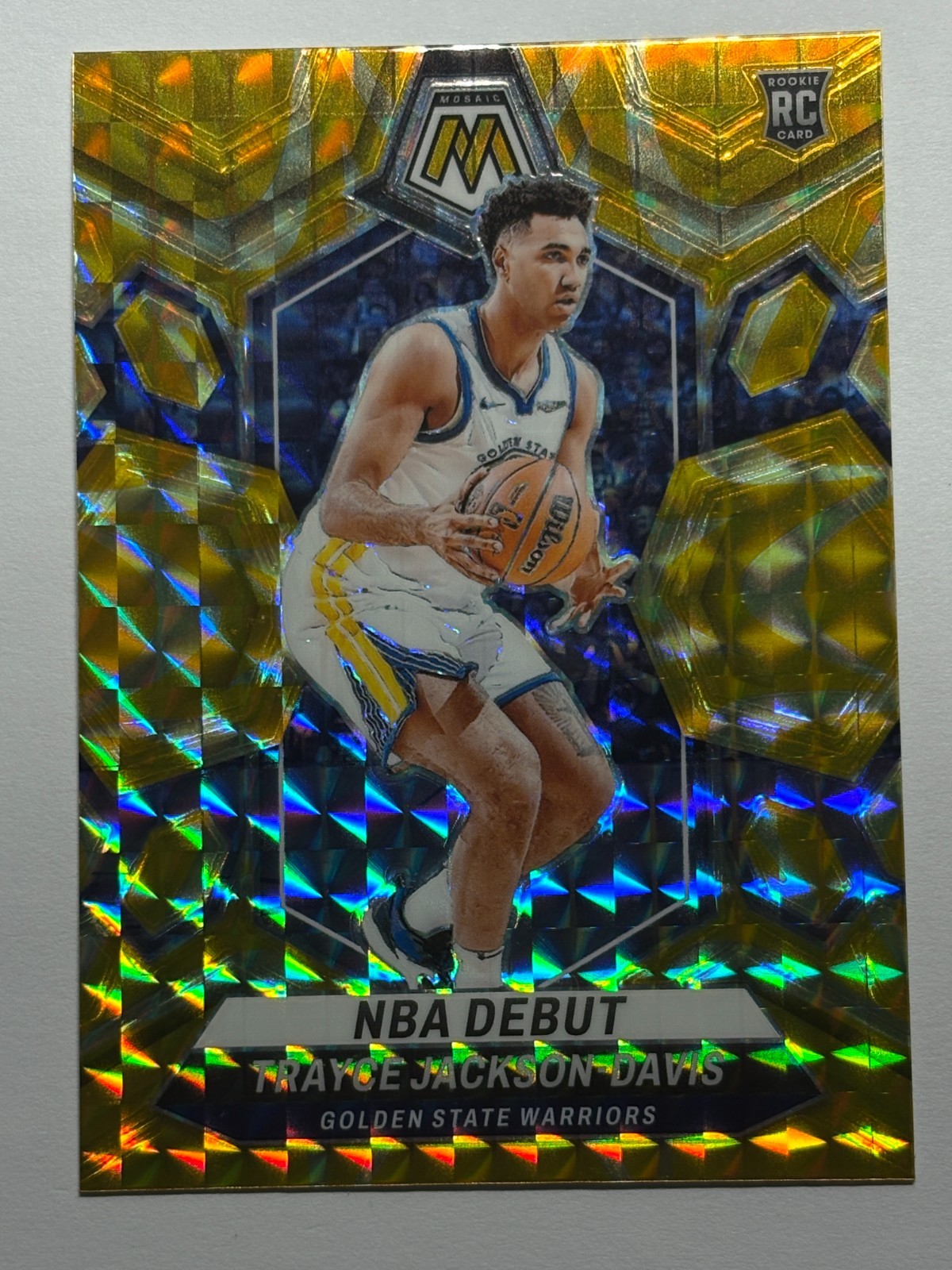 2023-24 Panini Mosaic - Trayce Jackson-Davis #254 - Reactive Yellow Mosaic Prizm
