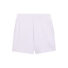 PUMA Essentials Small No. 1 Logo 5 Inch High Waist Shorts Womens Purple Casual A