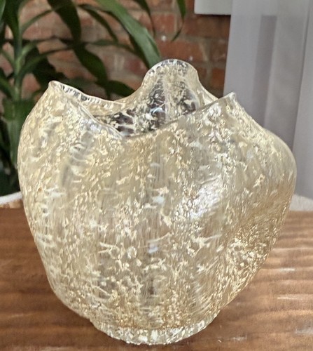 C. 1905 Dugan Glass Opal Japanese Pompeian Frit 4 1/4” Rose Bowl VTG Antique - Picture 8 of 11