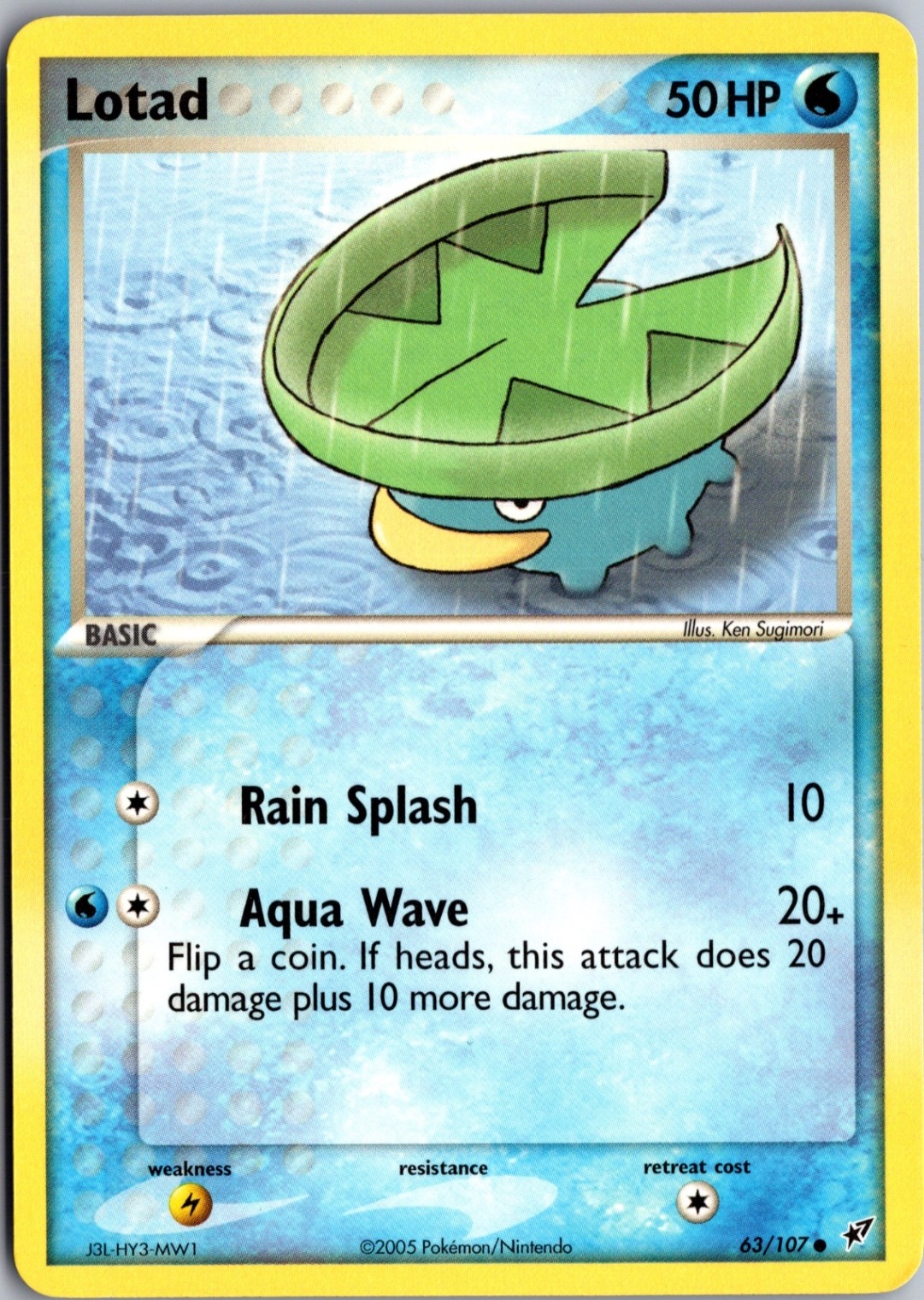 Lotad 63/107 Common Deoxys Lightly Played Pokemon Card TCG Single