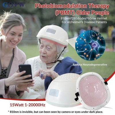 Portable 810nm NIR PBM Brain Therapy Helmet for Alzheimer & Parkinson Relief