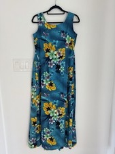 Vintage Sears Hawaiian Fashions Floral Maxi Dress Multicolor Women  s Small