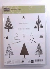 Stampin Up   FESTIVAL OF TREES  Photopolymer Stamp Set Retired 135059