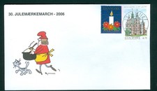 Denmark Cover Cachet  # 30   Christmas Seals Walk 2006.  Grindsted. Cat