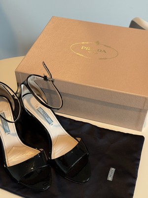 Authentic Prada Patent Black Sandals | eBay display picture 1