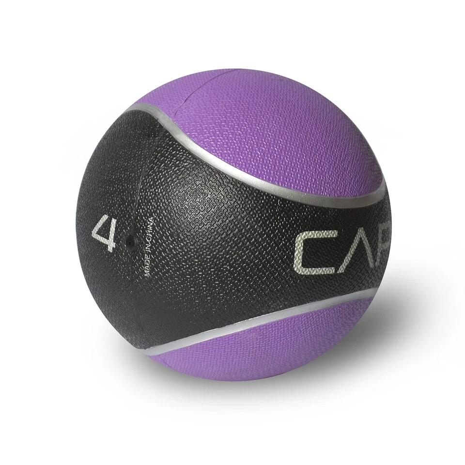 Bola medicinal de borracha roxa CAP Barbell 4 libras para treinamento de força e fim... - Imagem 3 de 4