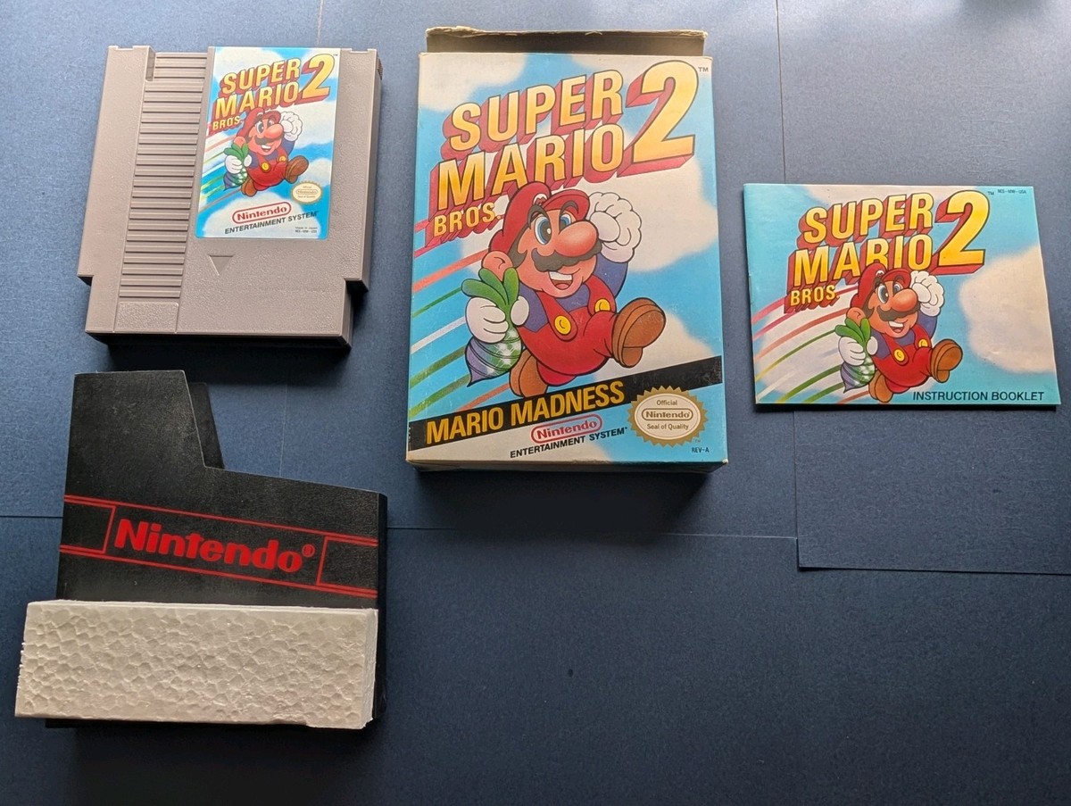 NES Super Mario Bros 2: Nintendo Complete In Box CIB - TESTED