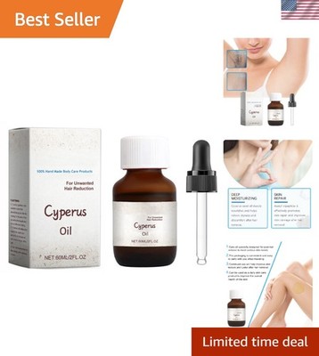 Natural 60ml Cyperus Oil - Gentle Hair Removal for All Skin Types, Moisturizing