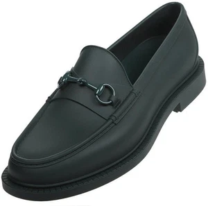 CHAUSSURES MOCASSINS MOCASSINS NEUVES GUCCI VERT FONCÉ ÉMAILLÉ HORSEBIT CAOUTCHOUC 11/US 11,5