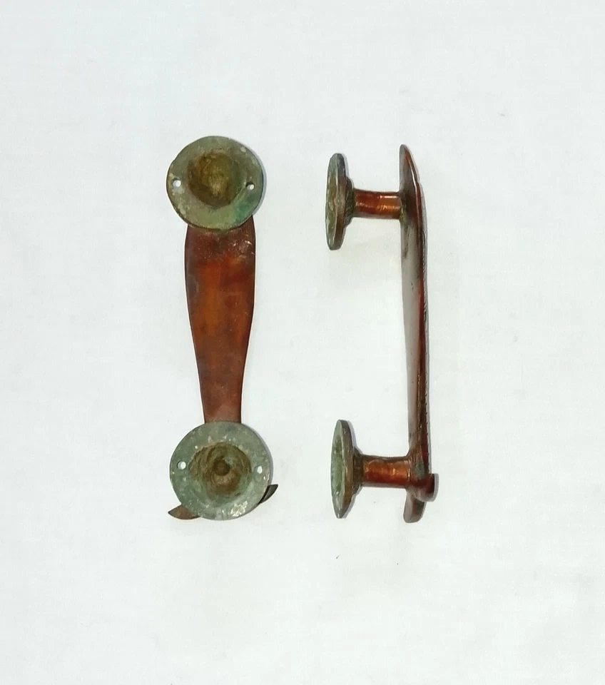 Par de manijas de puerta de diseño de peces marinos de latón con tema náutico tirador de puerta de restaurante DM489 Foto 3 de 4