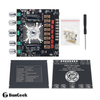 220W*2 + 350W BT5.1 Bluetooth Power Amplifier Boards 2.1 Ch TPA3251D2 XY-S350H