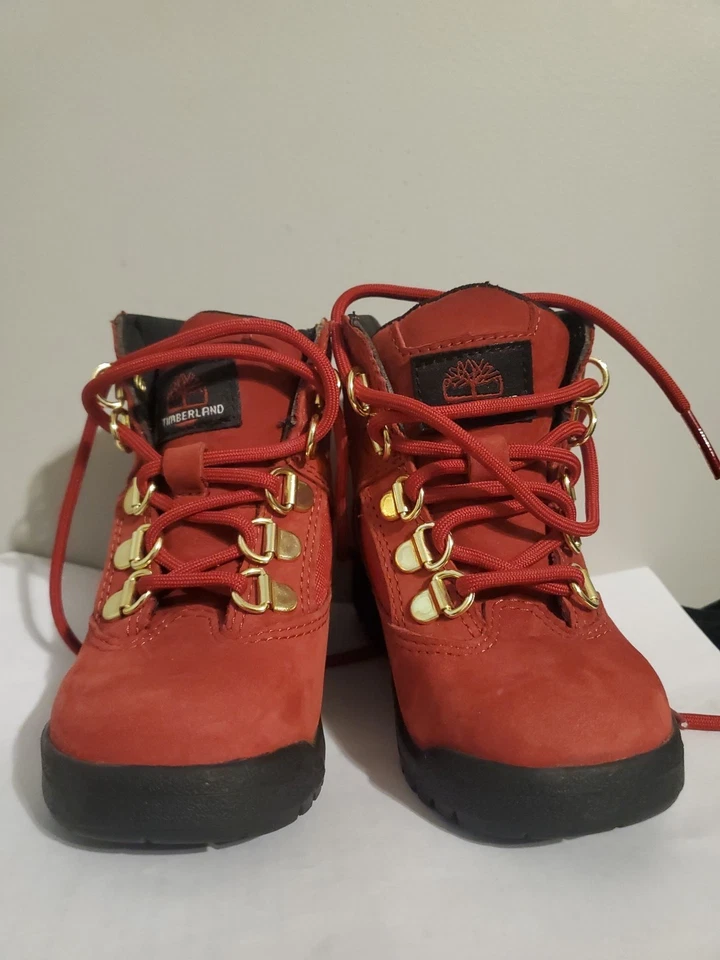 Botas Timberland rojas talla US 8 para niños pequeños en perfecto estado sin caja Foto 2 de 4