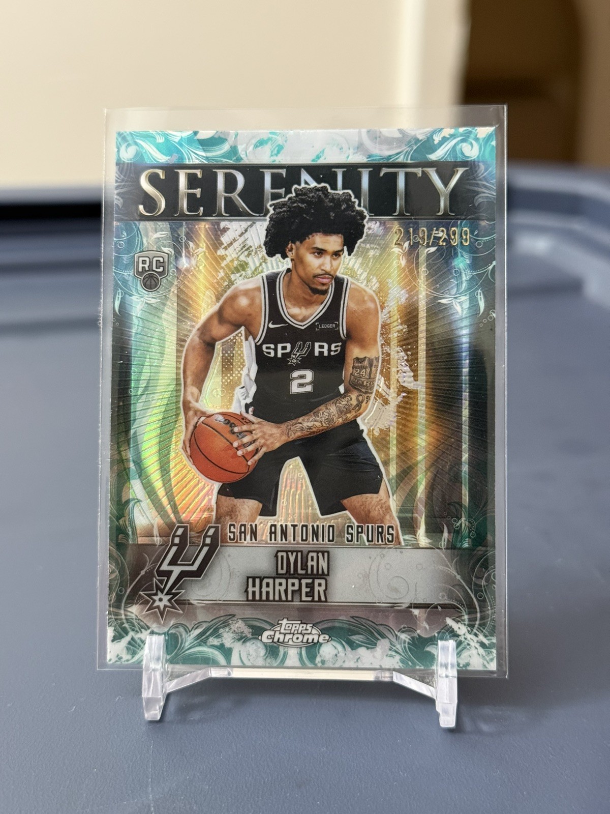 2025-26 Topps Chrome Dylan Harper Serenity Teal Refractor /299 RC #SY-12