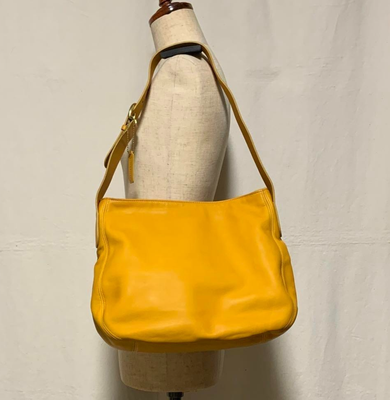Old Coach 4161 Shoulder Bag Yellow Vintage Used From Japan