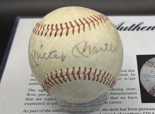 Mickey Mantle & Whitey Ford Signed Baseball PSA DNA AUTO HOF Yankees Full RARE