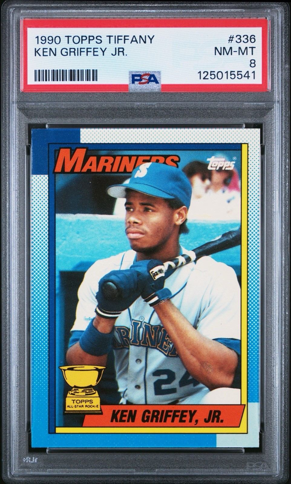 KEN GRIFFEY JR 1990 TOPPS TIFFANY PSA 8 ! *FRESHLY GRADED ! *GORGEOUS 2ND YEAR !