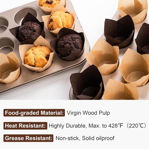 200pcs Cupcake Liners, Muffin Liners Holders for Baking Cups, Greaseproof3277 - Foto 3 di 6
