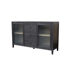 Alpine Furniture Rectangular Wood Oscar Sideboard - Black