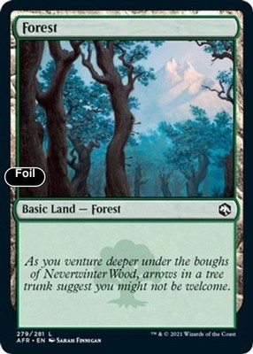 Forest (279) [Adventures in the Forgotten Realms] NM Foil - Magic