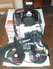 Boxed Canon EOS 400D DSLR Camera + 2 Batts + Charger + 1GB CF Card + Discs