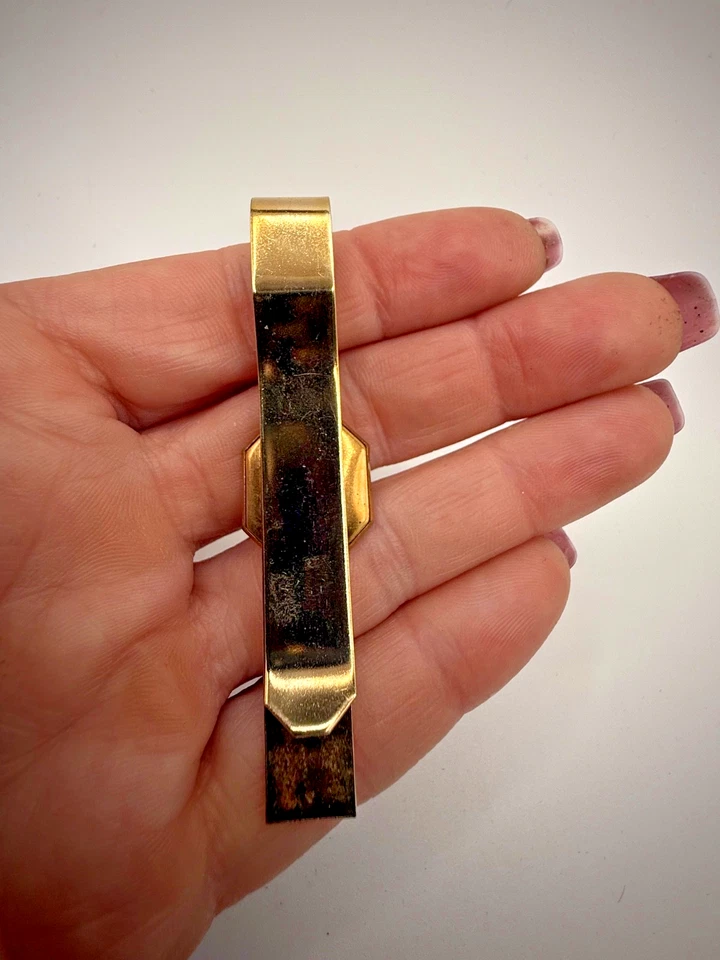 Juego de gemelos vintage Foster Tie Bar rojo mediados de siglo Foto 3 de 4