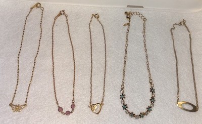 Vintage Anklet Lot Of 5 All Signed AVON NOS