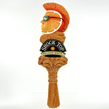 Shock Top Brewing Co, BELGIAN WHEAT Orange wedge Mohawk 12" beer tap handle