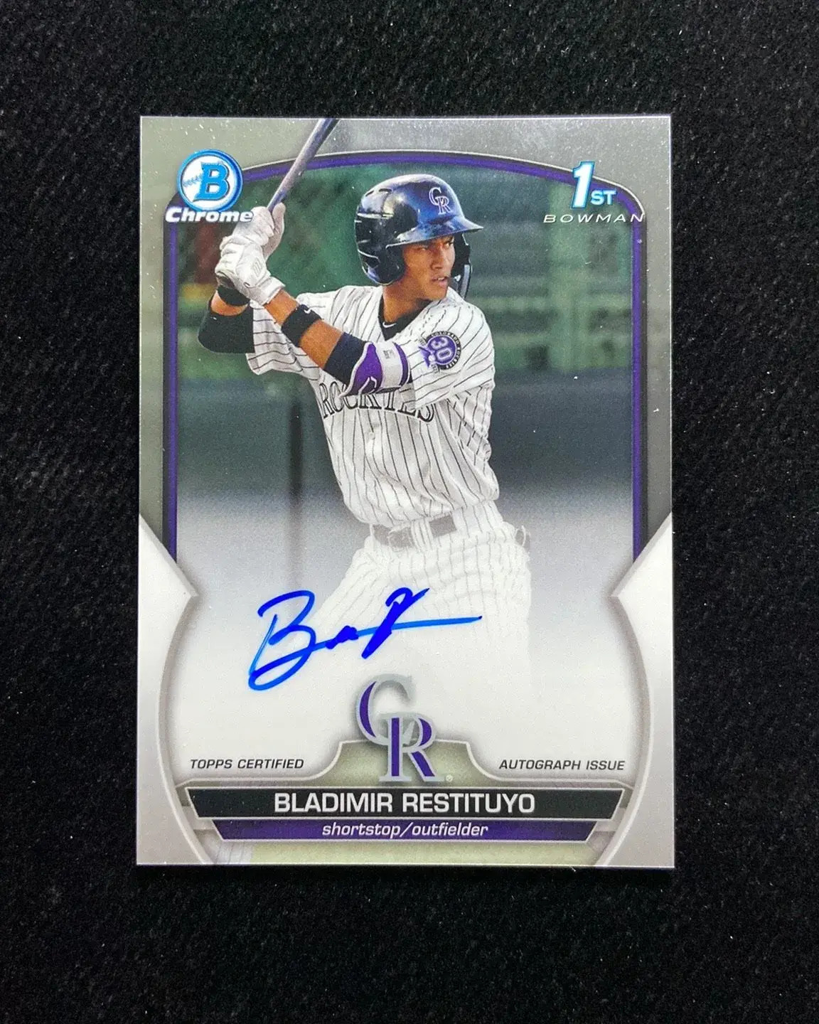 2023 Topps Bowman Chrome Auto Bladimir Restituyo #CPA-BR 1st Rockies OC66 -FR28