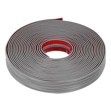 Wall Corner Protectors, Self-Adhesive Edge Guard, Gray Wood 0.08"x0.8"x16 ft