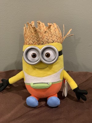 Ty Minions Tourist Dave Plush Stuffed Toy Straw Hat Googles Fanny Pack