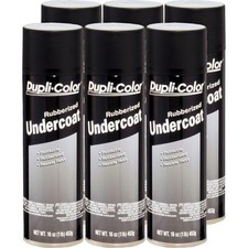 Duplicolor Uc101 6-pack Paintable Rubberized Undercoating Black 16oz Aerosol