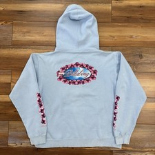 Vintage Billabong Surf Womens Flower Blue Hoodie Sweatshirt
