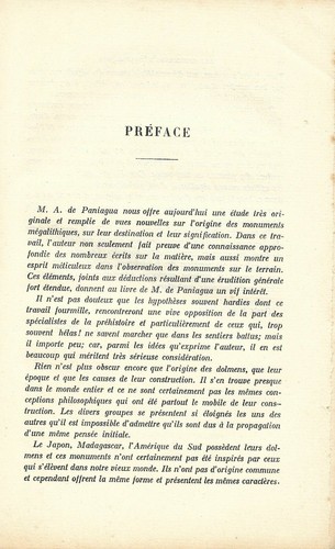 Les MONUMENTS MEGALITHIQUES - Destination Signification + A. de PANIAGUA - 1912 - Picture 2 of 4