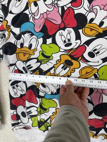 Disney Mickey & Friends Sweatshirt Women's Vtg Long Sleeve Crop Pullover 3XL - Picture 6 of 12