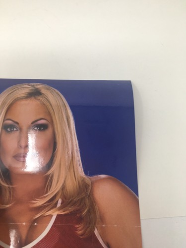 WWE WWF Magazin 3-seitig TRISH STRATUS 2-seitiges Poster rot laminiert 11"x23,5" - Bild 3 von 12