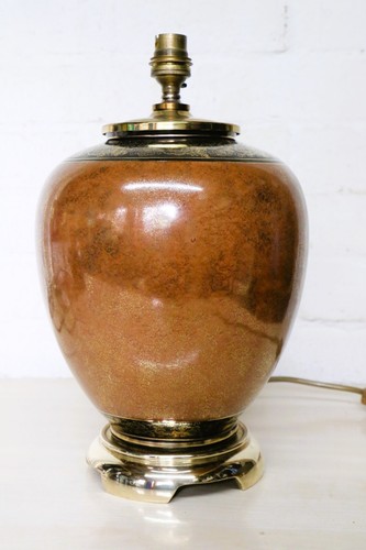 Tischlampe Vintage Oriental Chinese Collection Lampe auf Messingfuß Top Qualität